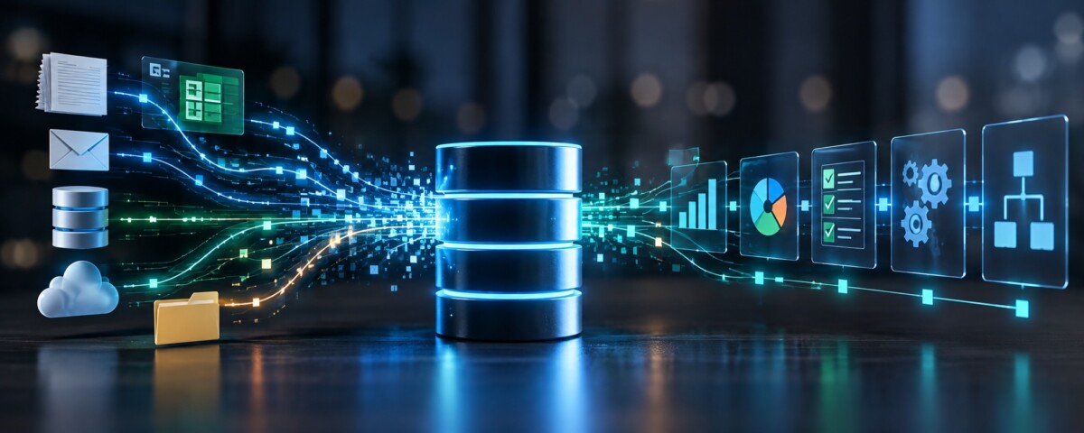 Los datos como materia prima de la ejecución automática.
