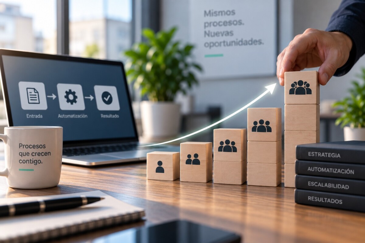Arquitectura de procesos escalables y gestión de volumen operativo en pymes