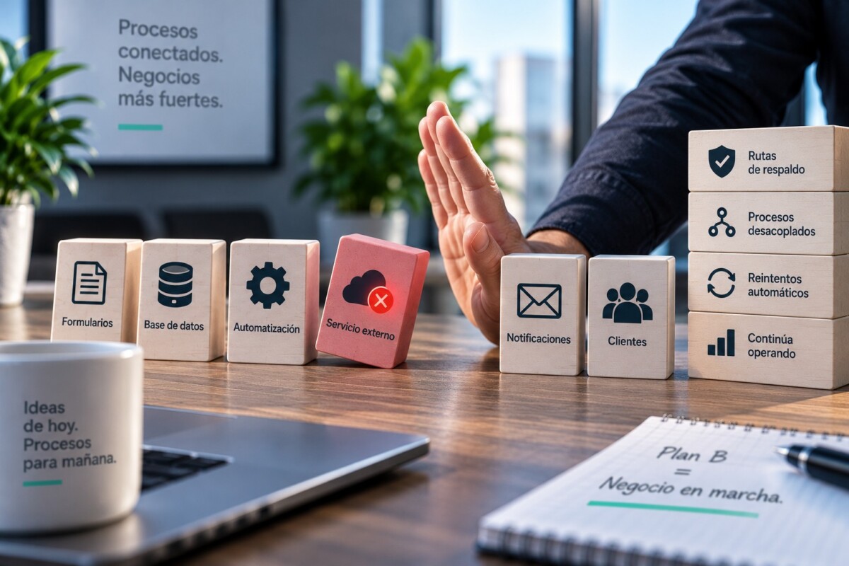 Arquitectura de sistemas automatizados e interconectados ante fallos de API