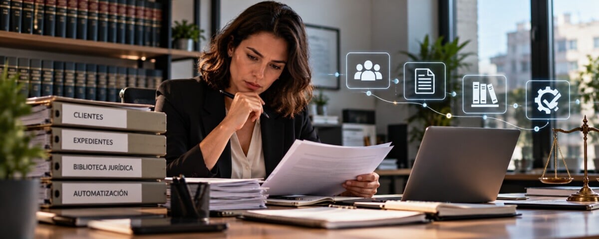 Cómo organizar un despacho de abogados: clientes, expedientes, biblioteca jurídica y automatización en un solo sistema