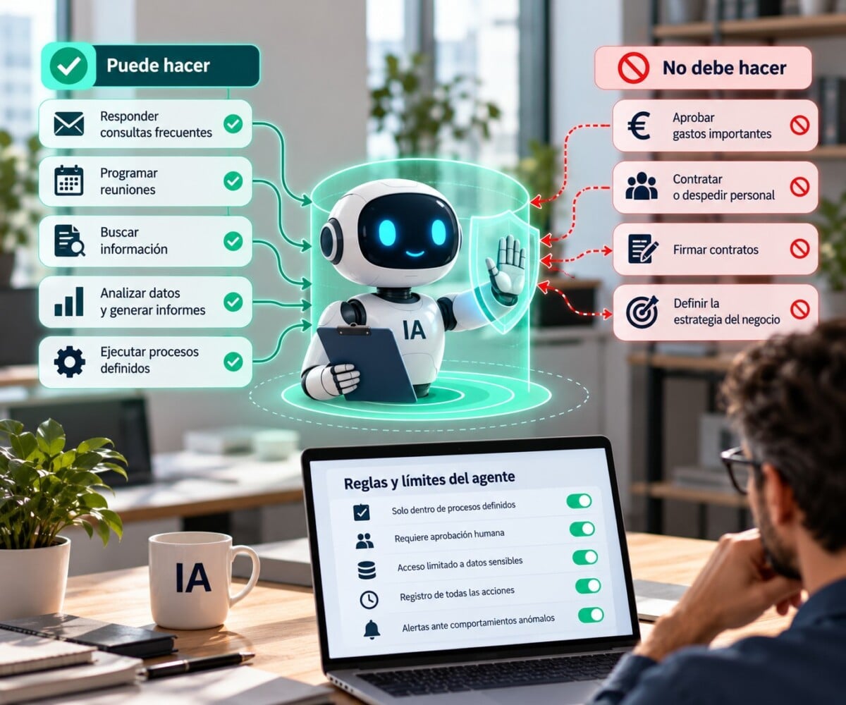Límites y decisiones operativas en la automatización de agentes de inteligencia artificial
