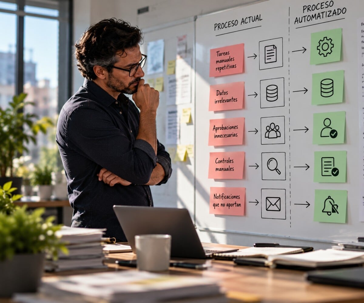 Planificación estratégica de procesos operativos en pizarra para empresas